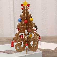 Stereo Wooden Christmas Tree Ornaments, Handmade DIY Christmas Tree, Christmas Decoration