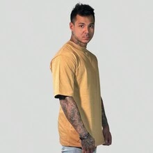 Kit 03 Oversized Maculina T-Shirt Streetwear Malhão High Round Collar Basic Plain T-Shirt Fafenix Launch - Xem 5