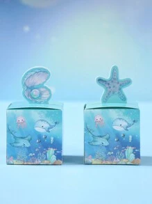 24件海洋动物造型迷你礼盒，水母、鲸鱼、海星主题水下派对装饰，海洋主题性别揭晓派对、生日派对、婚礼派对、家庭节日派对、返校季、情人节礼物 - 海洋動物 - 查看 2