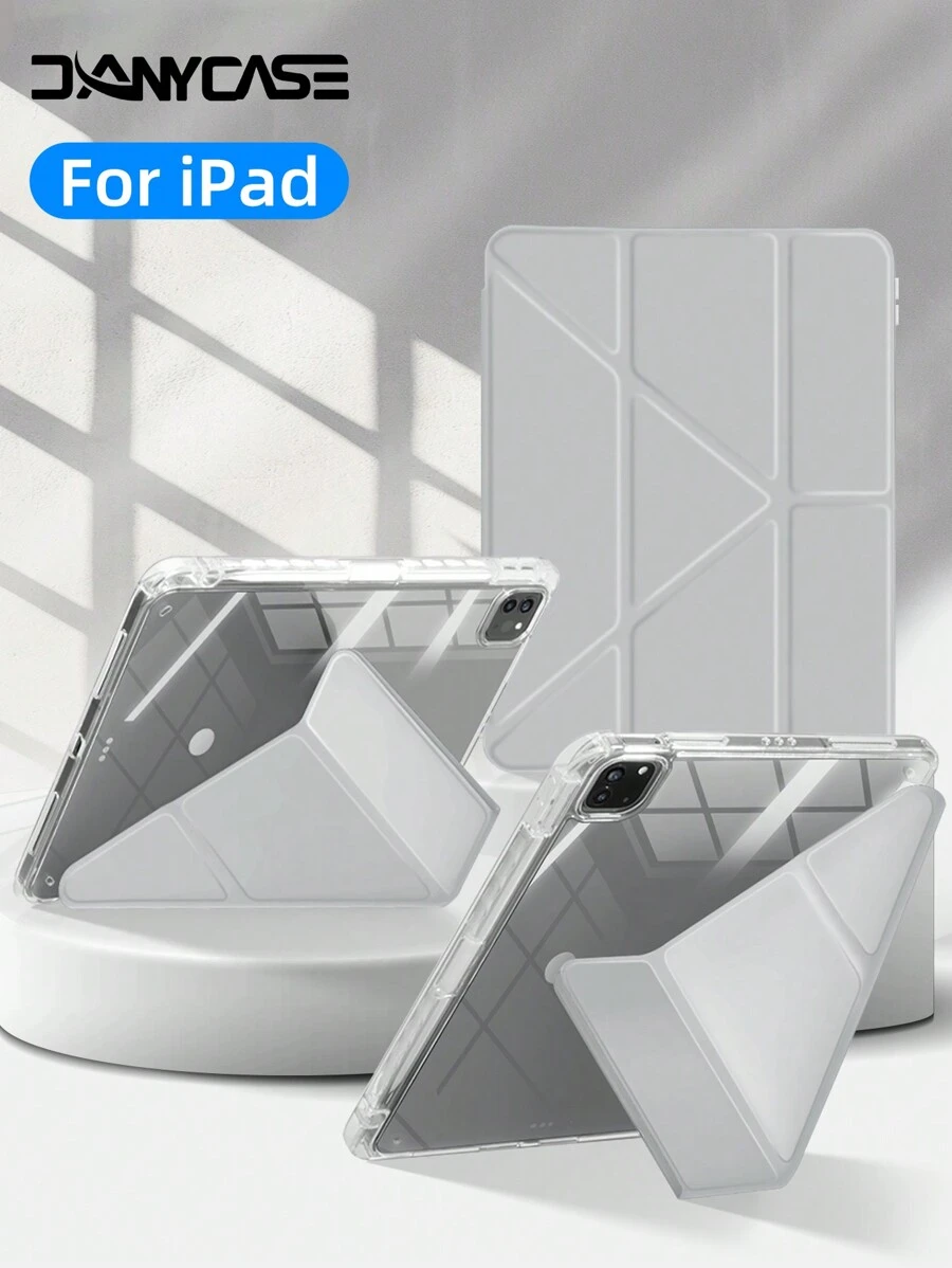 DANYCASE 透明折叠保护壳，兼容 iPad A16 2025、iPad Air 11/13、M2/M3、iPad Pro 11/13、M4 2024、iPad Air 4/5/10 代 10.9 英寸、iPad Pro 11 代、9 代、8 代、7 代 10.2 英寸、iPad Pro 12.9 英寸、4 代、5 代、6 代