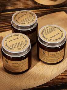 3支/1支香薰蜡烛，5-10小时香气，非常适合家居香氛生日礼物，棕色瓶装