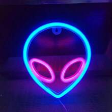 1 个霓虹灯 LED 夜灯，USB 或 3 节 AA 电池供电，墙壁/桌面装饰，适用于派对、圣诞节、生日、情人节、女孩房间、宿舍、庆典、婚礼（不含电池） - 多色 - 查看 27