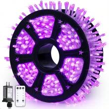 KBO JMEXSUSS 600 LED Orange Lights For Halloween Decor, Orange String Lights Outdoor Waterproof, Plug In Halloween String Christmas Light For Indoor Room Party Tree Yard Fall Decorations - Purple - View 1