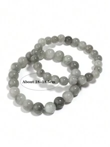 1 Stück Armband aus Jade für Wohlstand und Fülle, Jadeit Edelstein Geschenk für gutes Glück, Kreativität und die Absorption negativer Energie