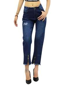 Women's Straight Leg High Waist Jeans