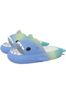 Two-Tone Shark Design Unisex Sandals Rest - Royal Blue - View 1