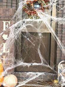 100g/40g Spider & Small Spiders Halloween Spider Web Spider Silk Spider Party Haunted House Decoration Props - Multicolor - View 10