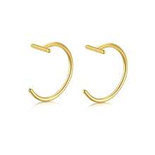 2-5pcs/Set 18G Clip-On Lip Ring Fake Lip Ring Stainless Steel Hypoallergenic Punk Non Piercing Lip Hoop 18K Gold Plated Cuff Earring Septum Ring Piercing Cartilage Earrings Tragus Conch Daith Helix Ring, Black Lobe Earring ,Women And Men Body Pierecing Jewelry 8mm 10mm - A - View 4