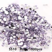 1000pcs Flat Back Resin Rhinestones, Resin Crystals, Round Flat Bottom Resin Gems, For Accessories, Shoes, Clothes, Cosmetics, Bags, Handmade DIY Art Decorations