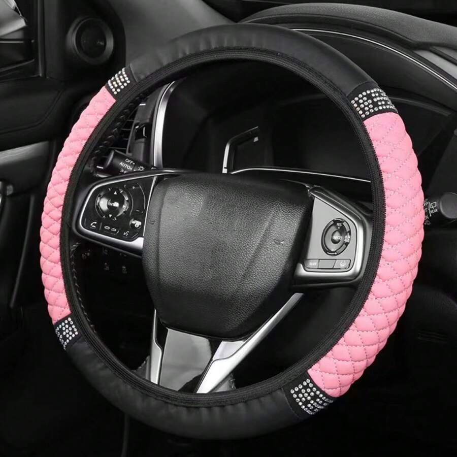 Car Steering Wheel Cover (no Inner Ring) - Pink - View 1