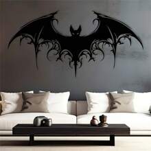POSIGLOWTH Giant Majestic Bat Metal Wall Art - Victorian Gothic Halloween Decor, Scary Room Accent, 15.74"X7.85", Easy Hang 1PC,Home Decor ,Room Decor,Wall Decor Gifts Birthday Graduation