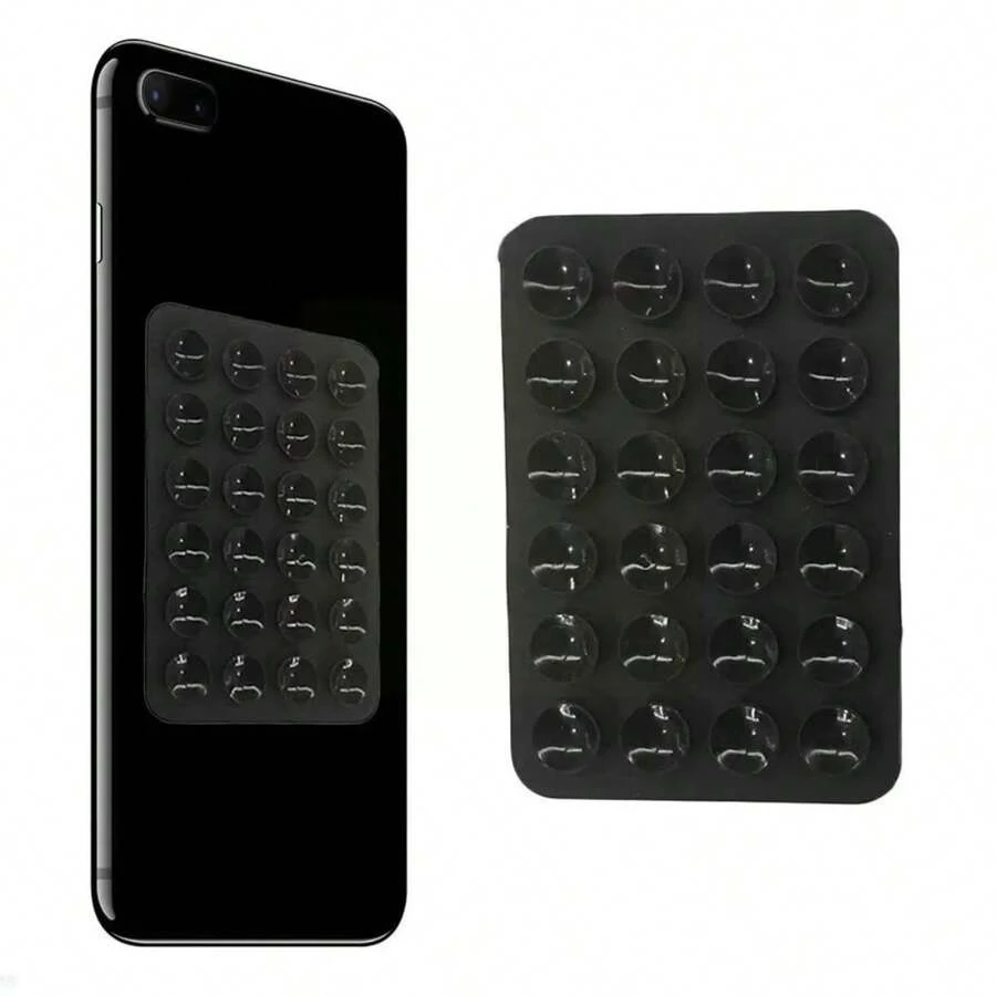 Suction Cup Cell Phone Silicone Holder Various Colors - Black - View 1