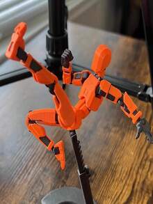 1pc Fully Articulated Robot Doll With Detachable Joints (Assembly Instruction Included, Requires Self-Assembly) 3D Printed DIY Assembly Toy, Develops Manual Dexterity, Artistic Craft Decor, Desk Ornament (Note: Some Component Colors Are Random) - Multicolor - View 10