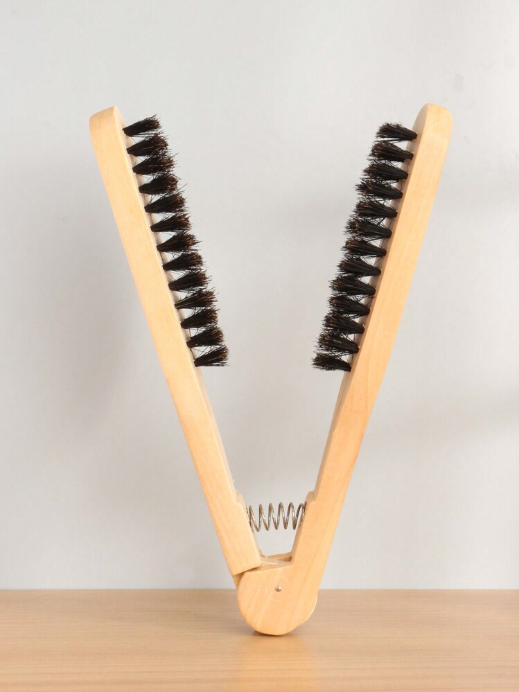 1支木质直发梳，耐热造型梳，V型直发梳，适用于专业沙龙、理发店、美容院、返校季、旅行等各种场合。女士美发配件套装包含：梳子、发刷、边缘梳、解结梳、球形梳、迷你梳、梳子套装 - 彩色 - 查看 2