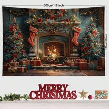 1 bucată 105 g/m² poliester chenille tapiserie de perete de Crăciun, atmosferă decorativă clasică, decor de cameră, decorațiuni interioare, obiecte de cameră, arte de perete, steaguri pentru cameră, decor de Crăciun, tapiserie, decorațiuni de Crăciun