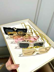 Cute 5pcs/Pack Square Beach Shades Fashion Glasses - Multicolor - View 2