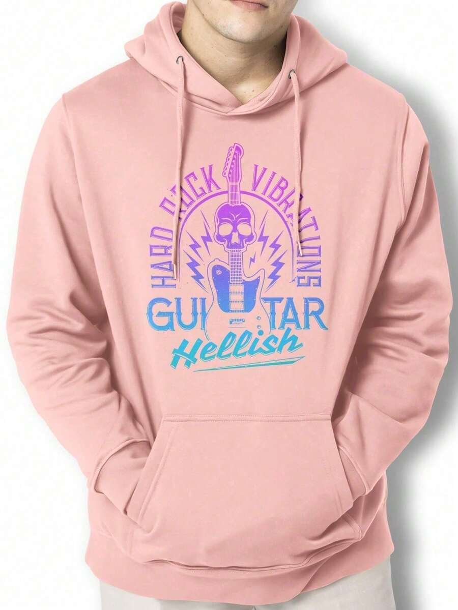 Hard Rock Jacket Sweatshirt Kangaroo Blouse IZPJ1 - 淺粉色 - 查看 1