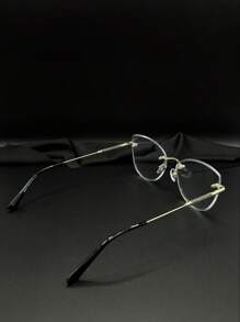 Balgriff Women's Rimless Screw-On Frame Eyeglasses Woman Glitter Gritter Cat Eyeglasses 59375 - 金色 - 查看 5