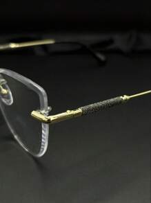Balgriff Women's Rimless Screw-On Frame Eyeglasses Woman Glitter Gritter Cat Eyeglasses 59375 - 金色 - 查看 7