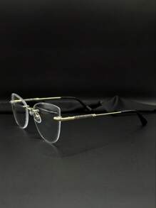 Balgriff Women's Rimless Screw-On Frame Eyeglasses Woman Glitter Gritter Cat Eyeglasses 59375 - 金色 - 查看 2