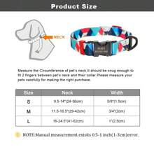 Customized Asymmetrical Polygon Print Nylon Personalized Pet Collar, Adjustable & Anti-Lost - Orange - View 2