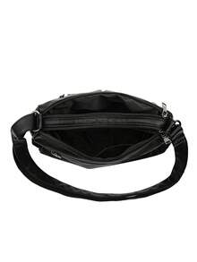 女士复古通勤手提包，新款时尚休闲大容量单肩斜挎手提包 - 黑色 - 查看 3