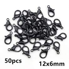 50 件合金龙虾扣挂钩，适用于项链、手链、链条、DIY 珠宝制作配件 - lobster clasp - 查看 11