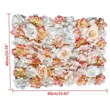 5 tấm hoa nhân tạo treo tường bằng hoa lụa trang trí địa điểm tổ chức tiệc cưới để trang trí phông nền chụp ảnh cưới, trở lại trường, ngày đầu tiên đi học - Bụi hồng - Xem 5