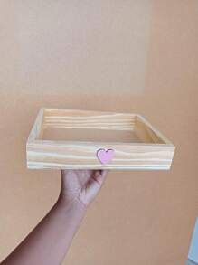 Tray Basket Applique Pink Or Blue Heart Children's Day - Hồng - Xem 2