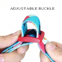 Customized Asymmetrical Polygon Print Nylon Personalized Pet Collar, Adjustable & Anti-Lost - Orange - View 5