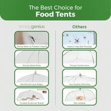 1PC White Mesh Food Cover For Picnic, Collapsible Dish Cover, Pop Up Fine Fly Net For Fruit,Dustproof Tablecloth For Picnic, Bbq, Party,Camping Collapsible Screen Umbrella Food Tent For Outdoor Picnic Party BBQ - Multicolor - View 6