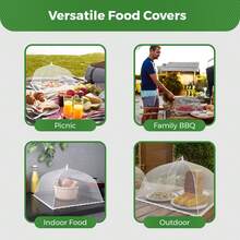 1PC White Mesh Food Cover For Picnic, Collapsible Dish Cover, Pop Up Fine Fly Net For Fruit,Dustproof Tablecloth For Picnic, Bbq, Party,Camping Collapsible Screen Umbrella Food Tent For Outdoor Picnic Party BBQ - Multicolor - View 5