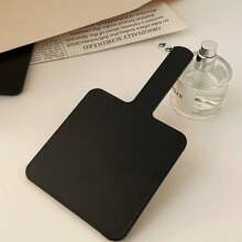 1pc Minimalist Handheld Makeup Mirror, Black Handle, Stylish Design,Makeup,Cheap,Room Decor,Vanity,Travel,Bedroom,Makeup Accessories,Mirror,Vanity Mirror,Mini Mirror,Compact Mirror,Mirror Small,Hand Mirror - Multicolor - View 6