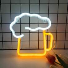 1 个霓虹灯 LED 夜灯，USB 或 3 节 AA 电池供电，墙壁/桌面装饰，适用于派对、圣诞节、生日、情人节、女孩房间、宿舍、庆典、婚礼（不含电池） - 多色 - 查看 29