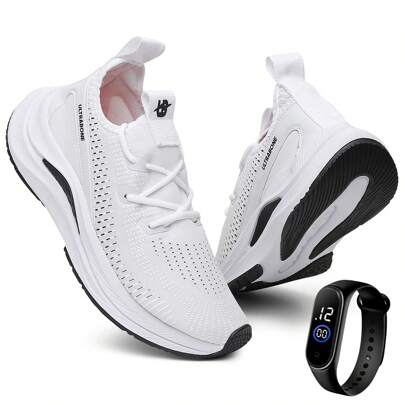 Tênis Feminino Caminhada Academia Corrida Crossfit Running Ortopédico + Relógio