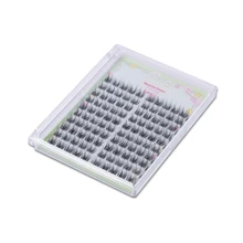 Ninetynine Dreams 100 PCs Velvet False Eyelash Clusters 3D Lightweight Wispy Natural Comfortable Band Spiky, Fluffy Eyelashes Packs - 濃密款 - 查看 6