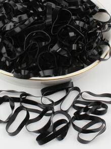 450 pezzi Elastici per capelli in plastica nera spessa, elastici per capelli larghi per donne, fermacode per coda di cavallo, elastici per capelli, scrunchies, corde per capelli, accessori per capelli per palestra e sport