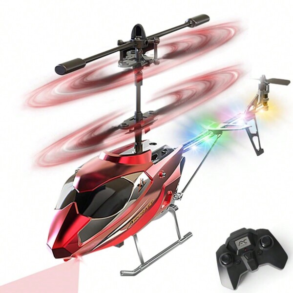 VATOS RC-Hubschrauber für Jungen, 2.4G Ferngesteuerter Hubschrauber mit LED-Licht für Kinder ab 12 Jahren, feste Höhe, Start mit einer Taste, RC-Flugzeuge Jungen und Erwachsene