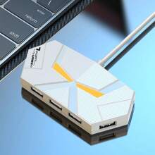 Hub divisor USB de 7 puertos / 4 puertos USB2.0, adaptador de concentrador USB, conector múltiple para PC, portátil, computadora, disco U, impresora, teclado, ratón - Blanco - Ver 4