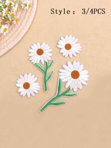 18 Pieces/Set  Butterfly And Flower Pattern Embroidery And Ironing Patches, Suitable For DIY Clothing And Accessories - Unique Designs For Hats, Jeans, Dresses, Etc., CuteCartoon Embroidery Patches - 彩色 - 查看 17