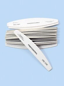 50pcs 180/240 Grit Nail Files Double Sided Emery Board Washable Emery Boards Reusable Nail Buffers Manicure Tools For Natural Nails Acrylic Nails Home And Salon Use - Grey - View 4