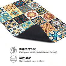 1 Tấm Che Bụi Máy Giặt In Kẻ Sọc Cổ Điển, Tấm Bảo Vệ Thấm Hút Nhanh Khô, Thích Hợp Cho Máy Giặt Và Máy Sấy, Thảm Thực Tế Hiện Đại, Áp Dụng Cho Trang Trí Phòng Giặt Là Và Nhà Bếp - Nhiều màu - Xem 8