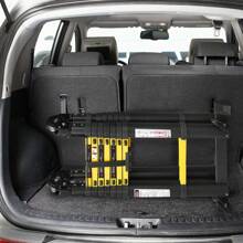 VA-Cerulean Telescopic Ladder Aluminum Telescopic Ladder Foldable Extension Ladder Non-Slip Aluminum Ladder Multi-Purpose Ladder Multi-Function Foldable Ladder Extension Ladder Max 150kg Load Capacity Black + Yellow 1.9+1.9M / 2.5+2.5M