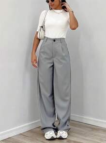 Women Pants - Light Grey - View 1