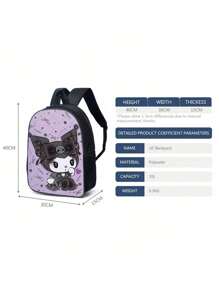 Sanrio 3D Fully Printed Cartoon 3-Piece Backpack Primary School Bag Children's Lunch Bag Pencil Bag Set Anime Kawaii Cartoon School Bag