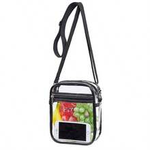 Clear Crossbody Purse Bag, Stadium Approved For Concerts, Festivals - Grey - View 3