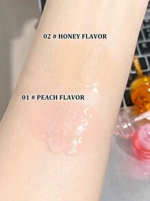 Little Honey Jar 唇油套装，不粘腻光泽润唇膏唇部护理，水果味唇油，适用于干燥嘴唇保湿补水滋养（桃子和蜂蜜） - 彩色 - 查看 6