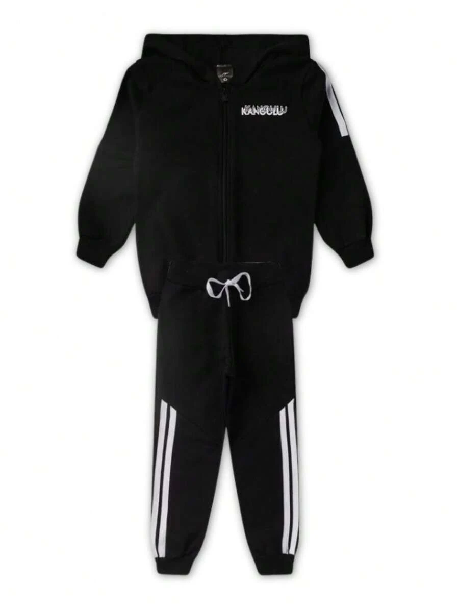 Children's Set Boy Winter Basic Kangulu Black - màu đen - Xem 1