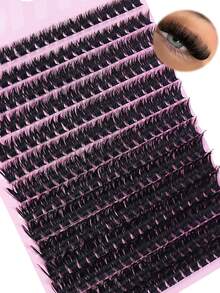 Cluster Eyelash Extension 280pcs 80D D Curling Individual Eyelashes Handmade Eyelash Bundles 8-16mm Dense Volume Cluster Lashes - C - View 1