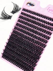 Cluster Eyelash Extension 280pcs 80D D Curling Individual Eyelashes Handmade Eyelash Bundles 8-16mm Dense Volume Cluster Lashes - C - View 2
